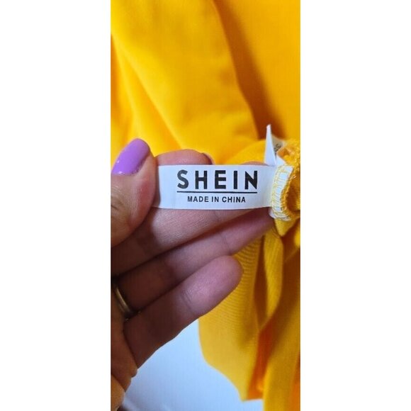 Mens Hoodie Time Is Money Graphic Shein Long Sleeve Pullover Style Yellow Large - Picture 7 of 11